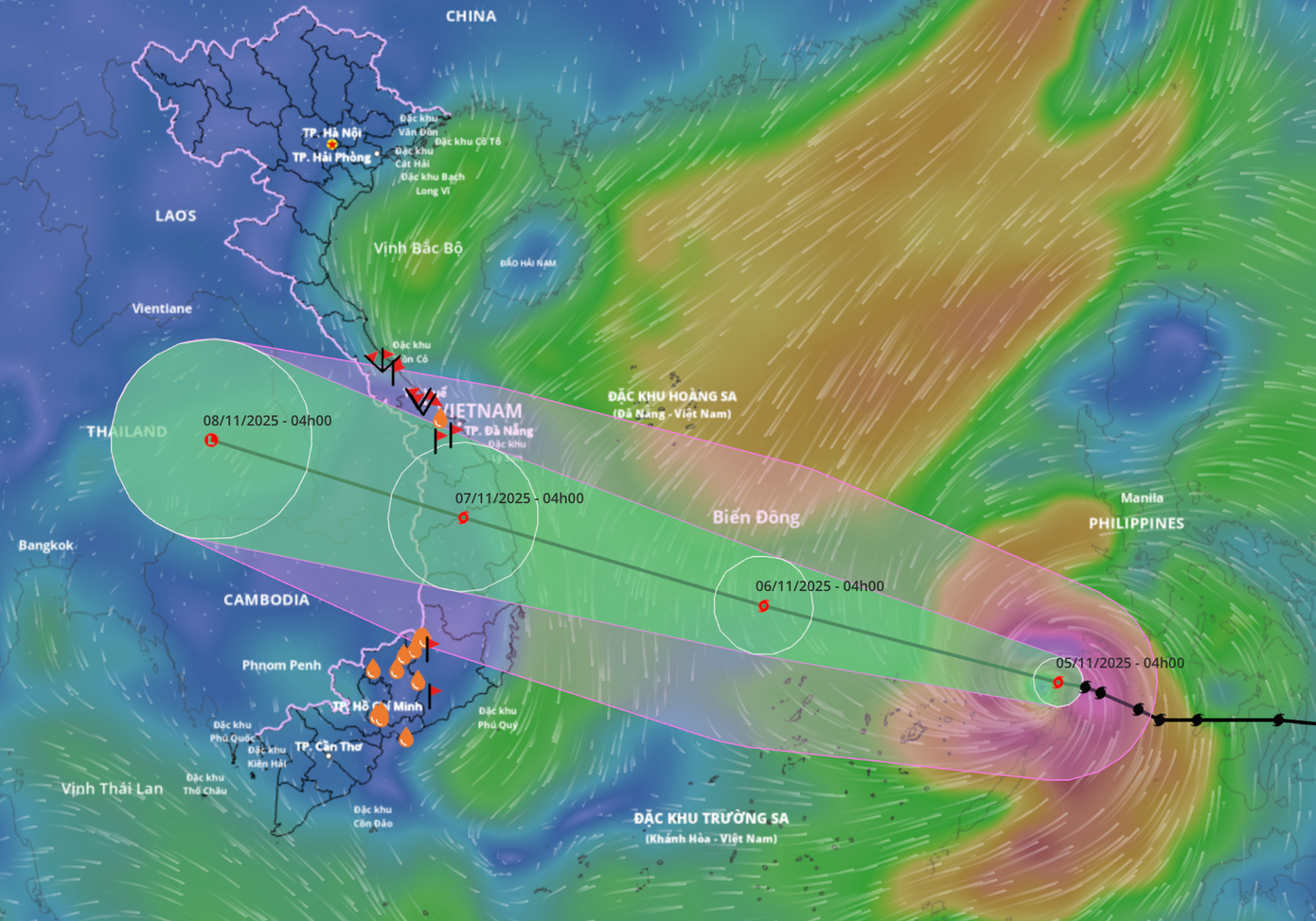 Bão số 13 ảnh hưởng đến đất liền nước ta từ chiều tối 6/11-2297-1