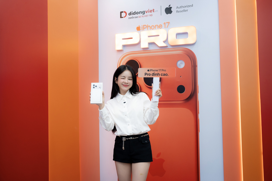MC Sam cùng dàn sao “đập hộp” iPhone 17 Pro Max tại Di Động Việt-2151-1