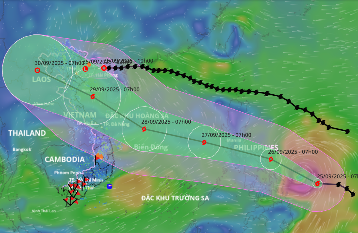Dự báo bão Bualoi có thể ảnh hưởng đến đất liền nước ta vào đầu tuần tới.-2158-1