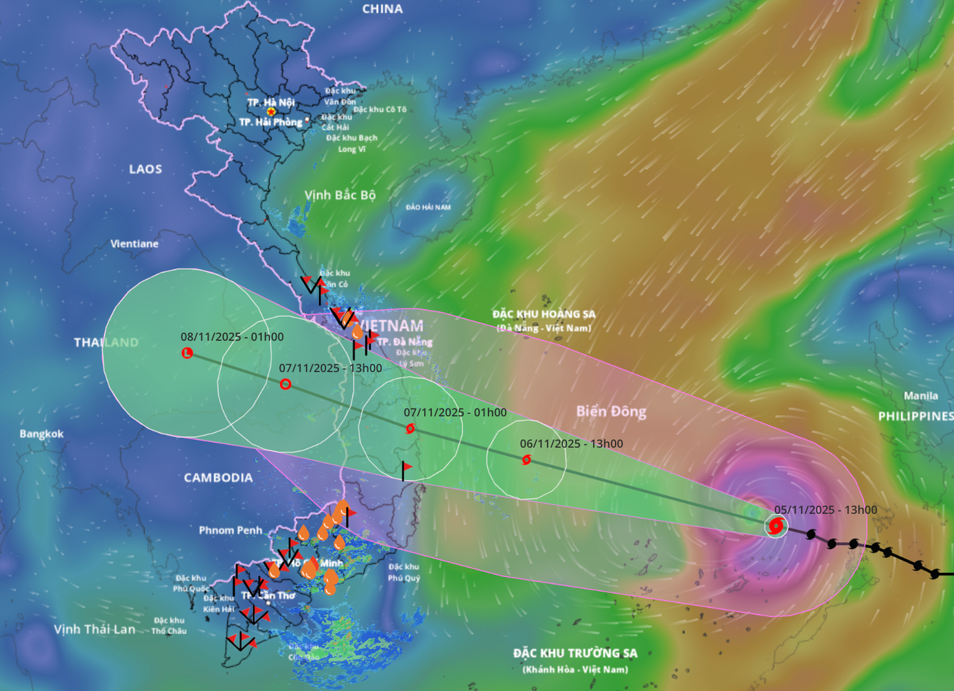 Dự báo mới nhất về đường đi của bão Kalmaegi.-2291-1