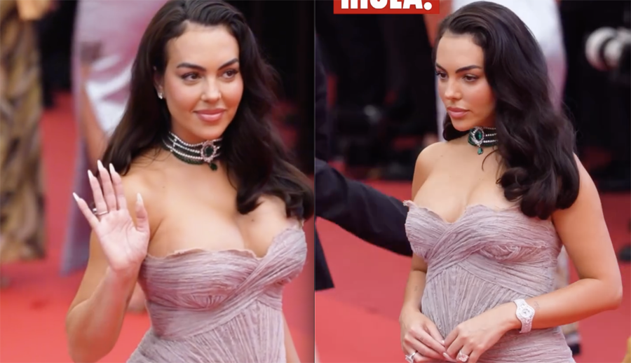 Georgina Rodríguez gây chú ý khi đeo trang sức kim cương lên thảm đỏ.-3351-1