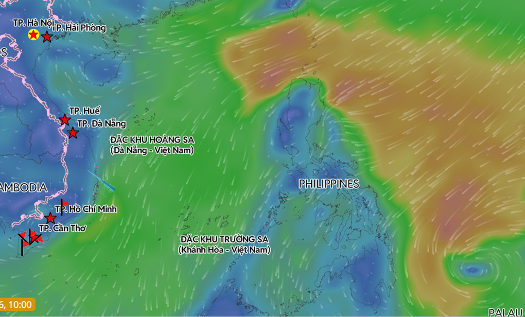 Một áp thấp nhiệt đới đang hoạt động ở khu vực phía Đông Philippines-2567-1