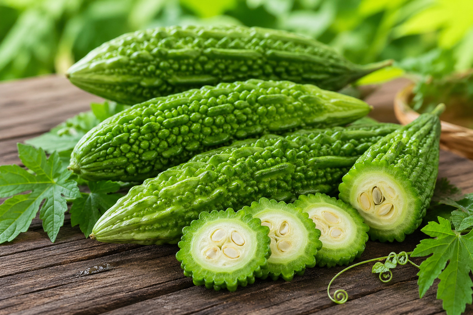 Mướp đắng có hương vị đặc biệt có thể kết hợp chế biến cùng trứng, thịt.-3199-1