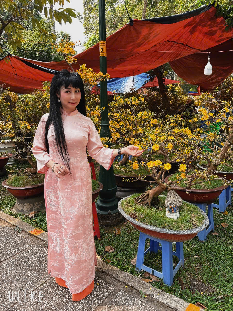 Nghệ sĩ Uyên Thảo nền nã với áo dài du xuân cùng gia đình-2766-2