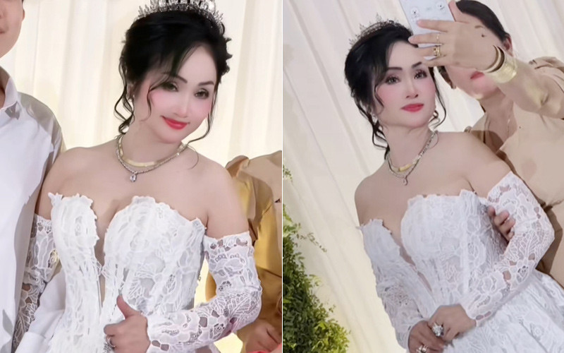 Nhan sắc nổi bật của cô dâu 61 tuổi lấy chồng Việt kiều,-2703-1