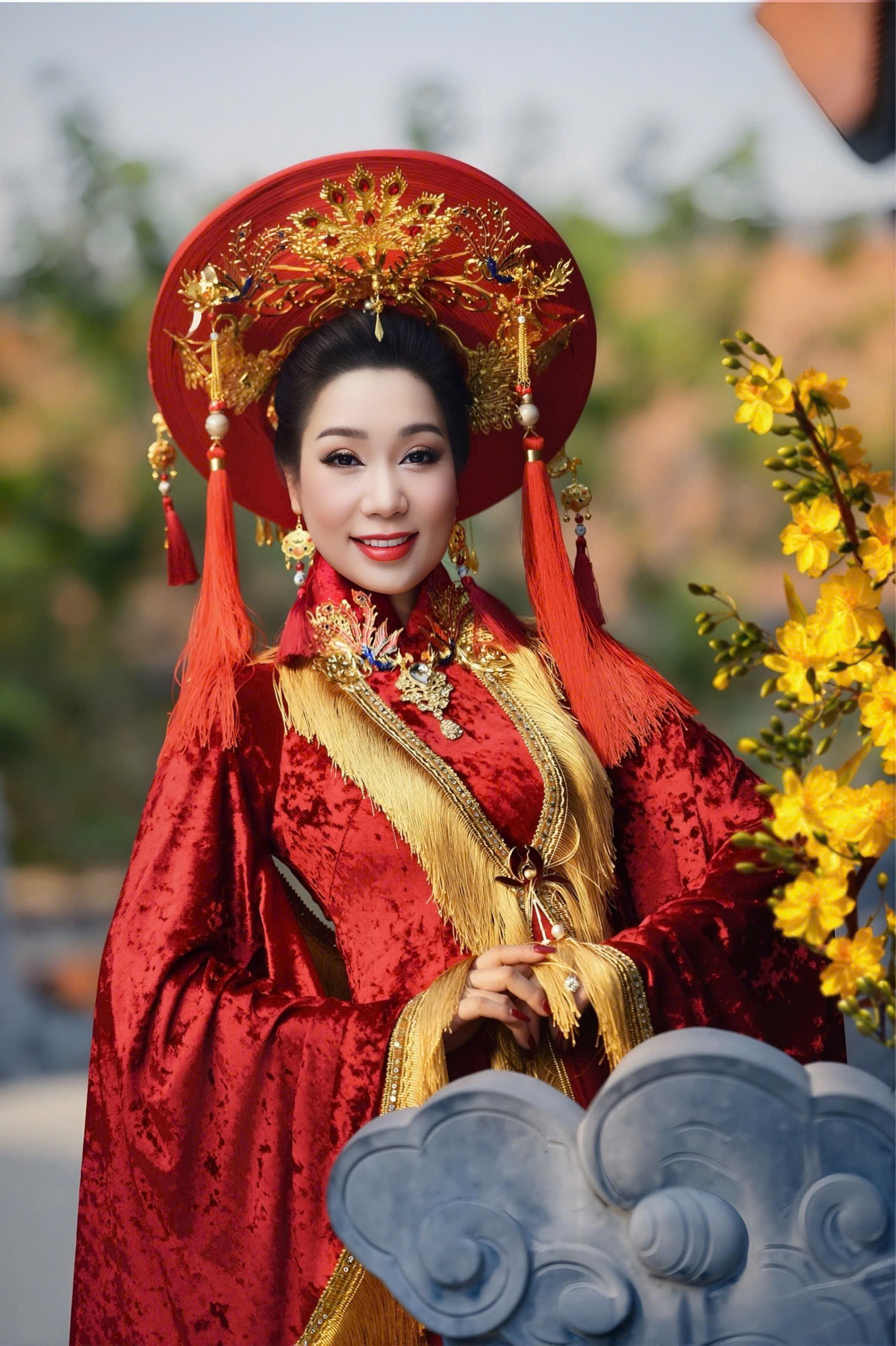 NSND Trịnh Kim Chi gây nhớ xuân xưa với bộ ảnh áo dài cổ-2757-1