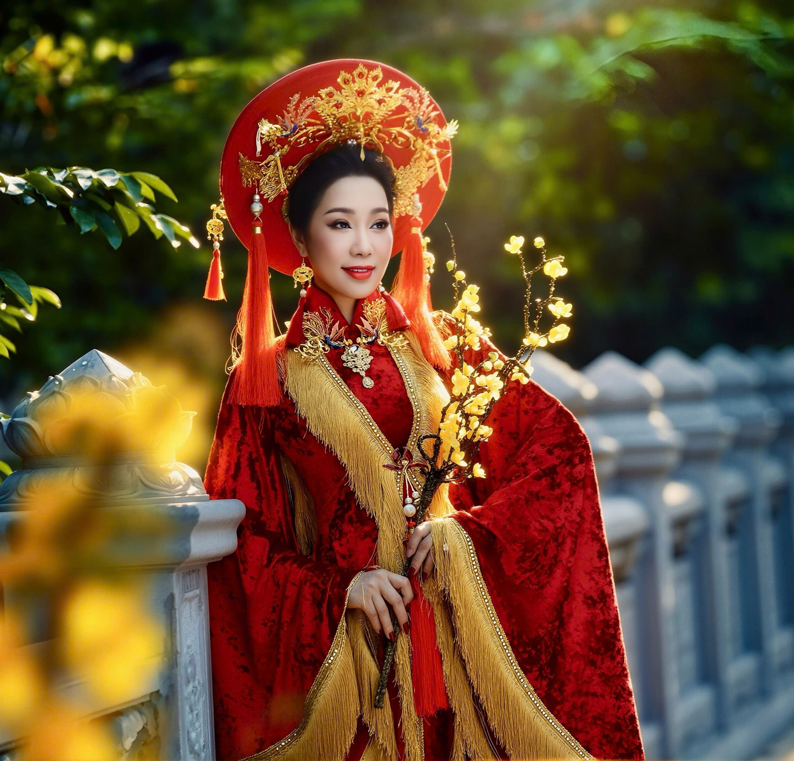 NSND Trịnh Kim Chi gây nhớ xuân xưa với bộ ảnh áo dài cổ-2757-1