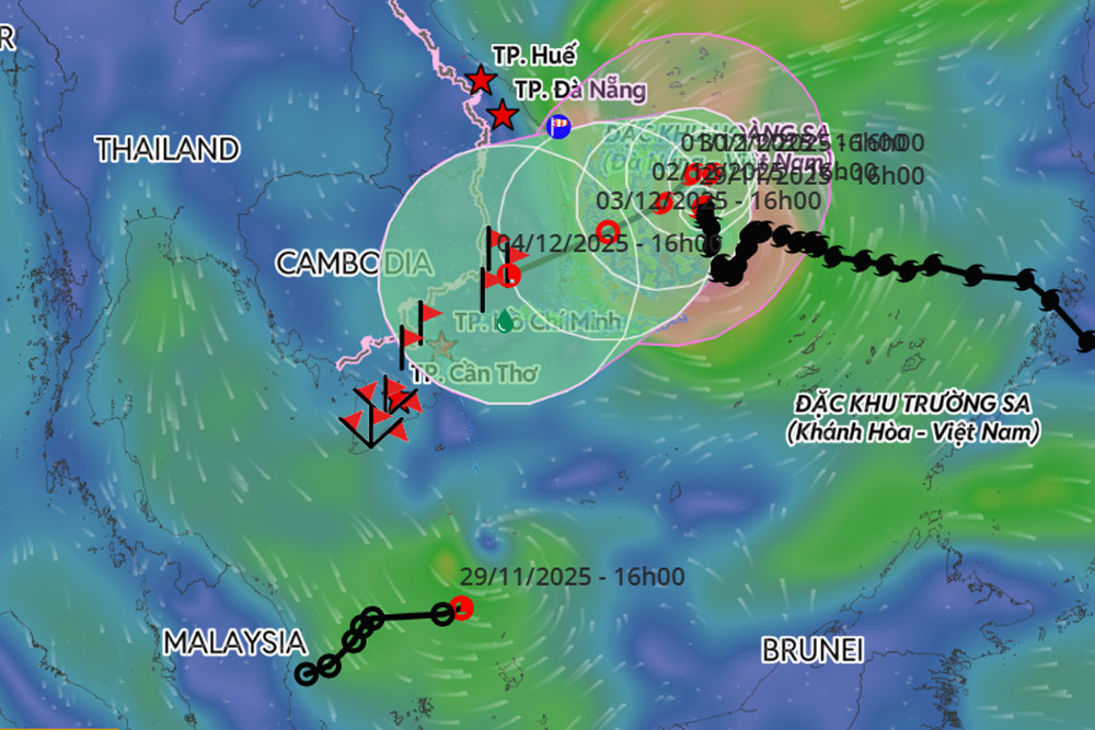 Áp thấp nhiệt đới đã tan trên khu vực Nam Biển Đông
