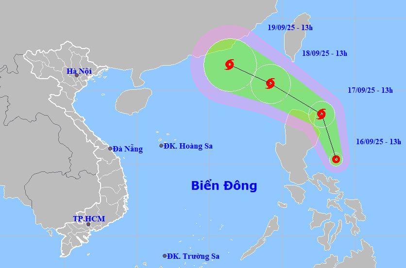 Ap thấp trên khu vực vùng biển phía đông
