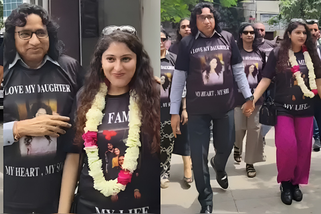 Bố và các thành viên trong gia đình ăn mừng con gái ly hôn