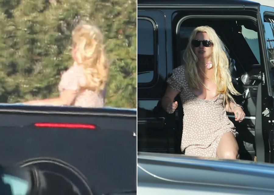 Britney Spears có hành vi mất kiểm soát khi xe đang di chuyển trên cao tốc