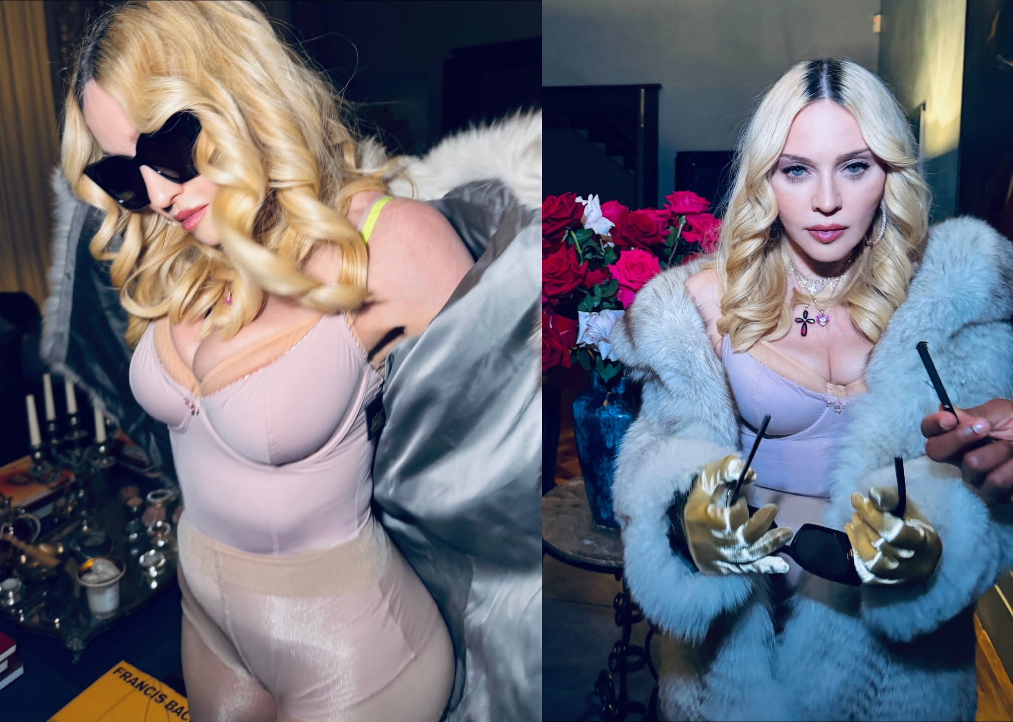 Madonna không ngại diện nội y gợi cảm ở tuổi 68