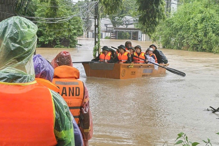 Mưa lớn, lũ dâng khiến nhiều khu vực ở Thái Nguyên