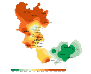 Bản đồ dự báo lượng mưa tại TPHCM trong 24h tới.