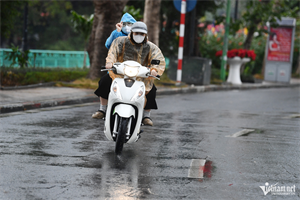 Không khí lạnh tăng cường, miền Bắc có nơi có mưa, trời rét.