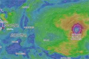 Quỹ đạo của cơn bão trên khu vực Tây Bắc Thái Bình Dương