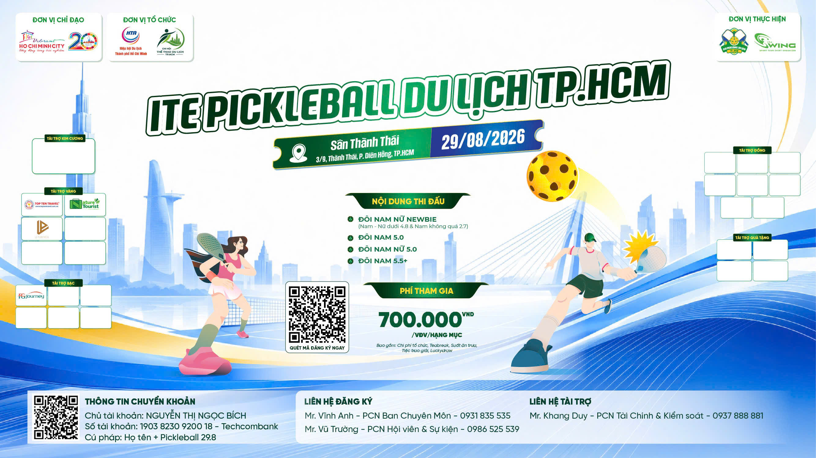 Giải đấu Ite Pickleball Du Lịch Tp.HCM chuẩn bị thi đấu cuối thàng 8/2026-1
