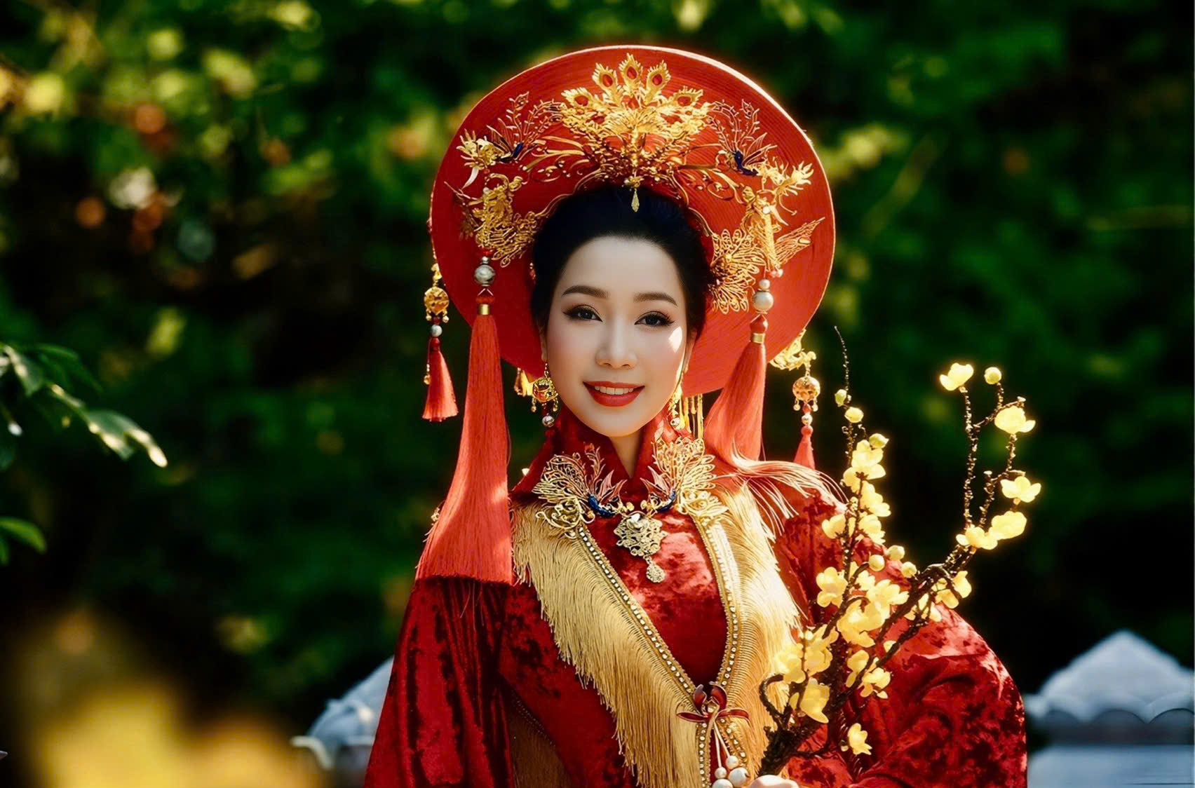 NSND Trịnh Kim Chi gây nhớ xuân xưa với bộ ảnh áo dài cổ-1