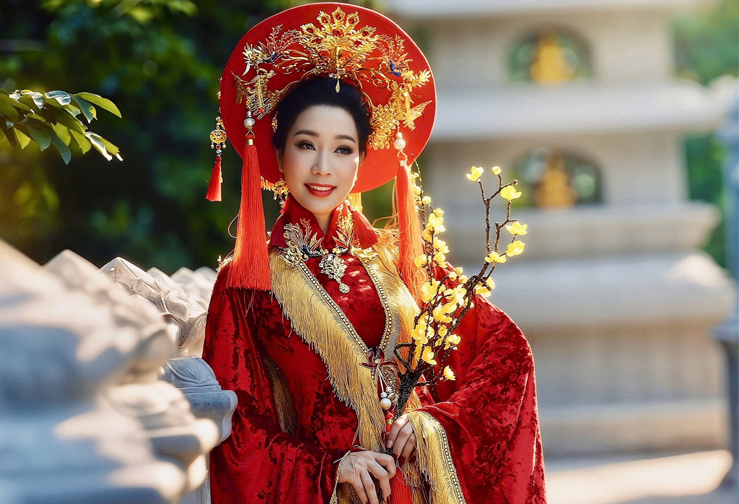 NSND Trịnh Kim Chi gây nhớ xuân xưa với bộ ảnh áo dài cổ-3