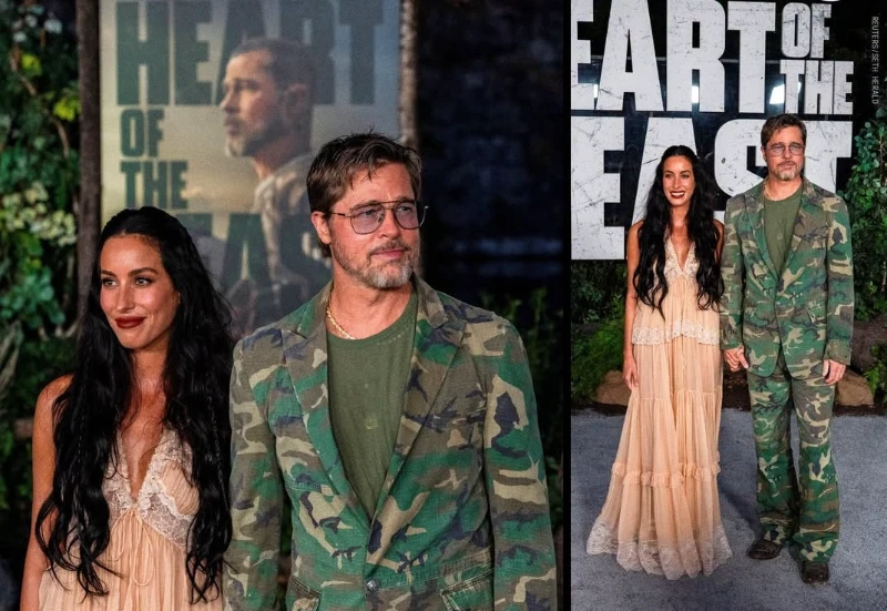 Brad Pitt nắm tay Ines de Ramon  không rời