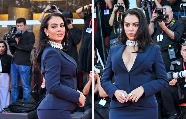 Georgina Rodriguez trên thảm đỏ Venice.