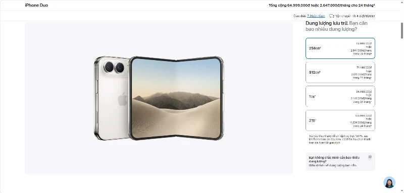 Thời giang giao hàng khi đặt mua iPhone Duo trên Apple Store Việt Nam trực tuyến