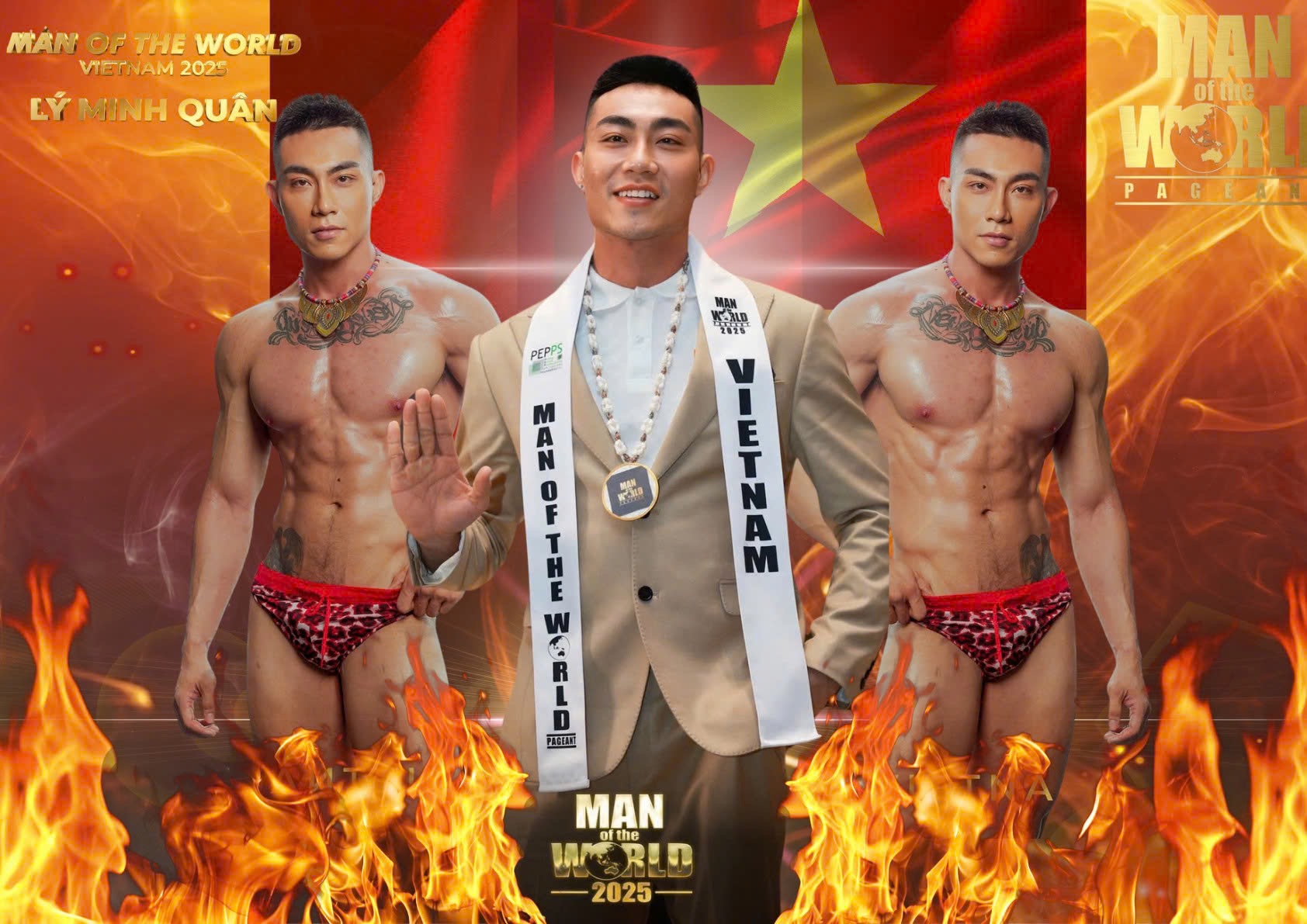 Lý Minh Quân bất ngờ bứt phá mãnh liệt tại Bán kết Nam vương Thế giới Man Of The World 202-1
